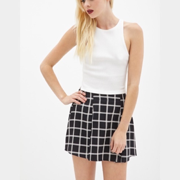 Forever 21 Dresses & Skirts - Forever 21 Windowpane Grid Mini Skirt